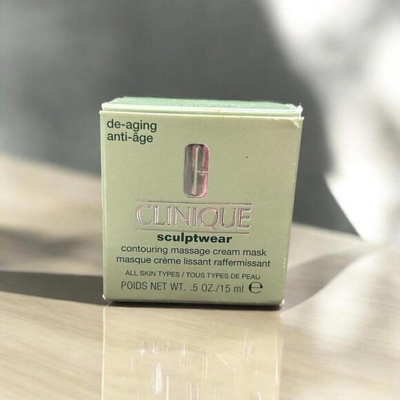 CLINIQUE SCULPTWEAR CONTOURING MASSAGE CREAM MASK 0.5 OZ 15 mL Anti Aging Face - Picture 2 of 2